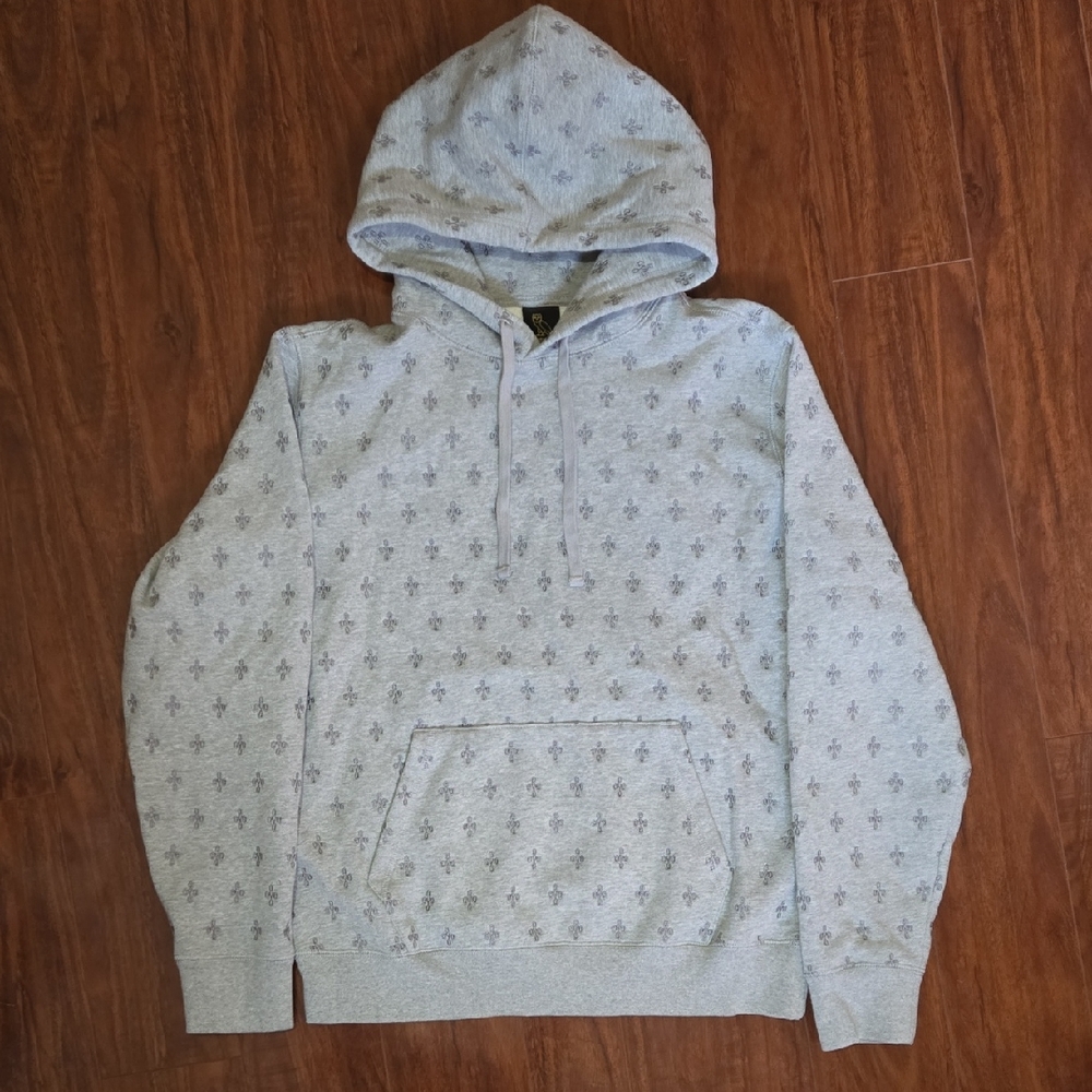OVO Gray Monochrome Logo Hoodie Sweatshirt